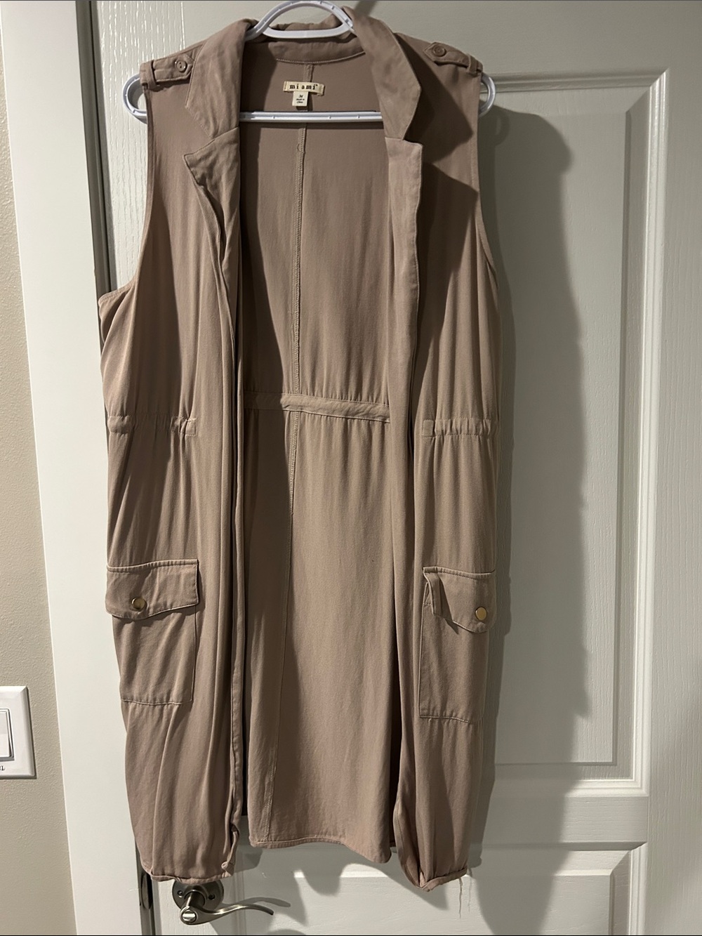 Long shawl vest